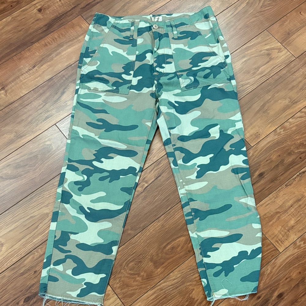 Mother cropped Camo Pants.